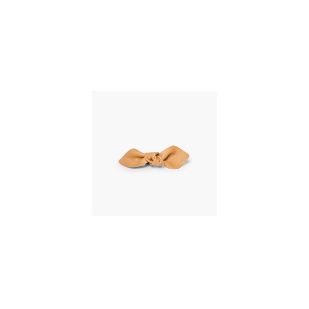 Corinne Bow Small Hair Clip - Camel