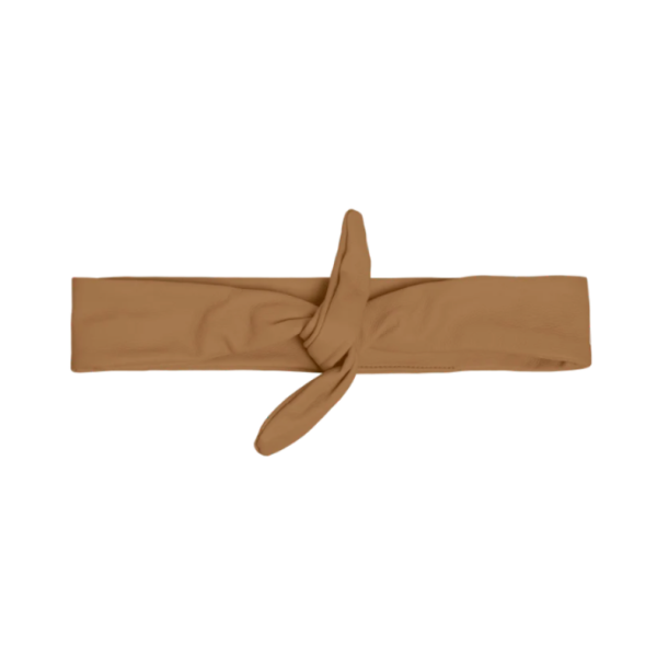 Corinne Leather Hairband Wire - Camel