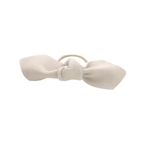 Corinne Bow Big Hair Tie - Cream