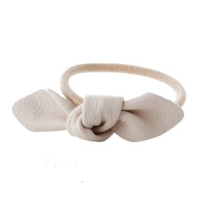Corinne Bow Small Hair Tie - Cream