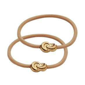 Corinne Hair Tie Big Knot - Beige (2-pak)