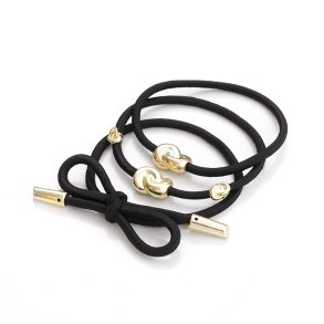 Corinne Hair Tie Metal - Black (3-pak)