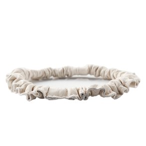 Corinne Leather Scrunchie Narrow - Cream