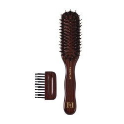 Boar - Nylon Tall Hairbrush Glossy Brown