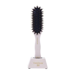 Boar - Nylon Tall Hairbrush Glossy White