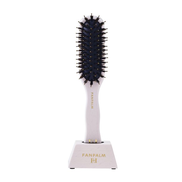 Boar - Nylon Tall Hairbrush Glossy White
