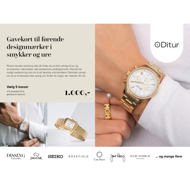 Gavekort Ditur.dk 1000 kr.
