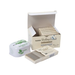 Feather Razor blade, 5x10 stk. inkl. box