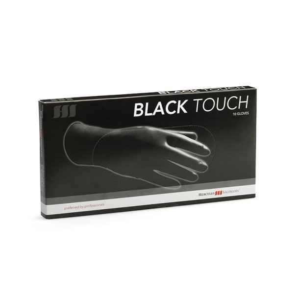Latex handsker sort, large 10 stk.